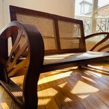 Set living room armchairs sofa colonial style art deco