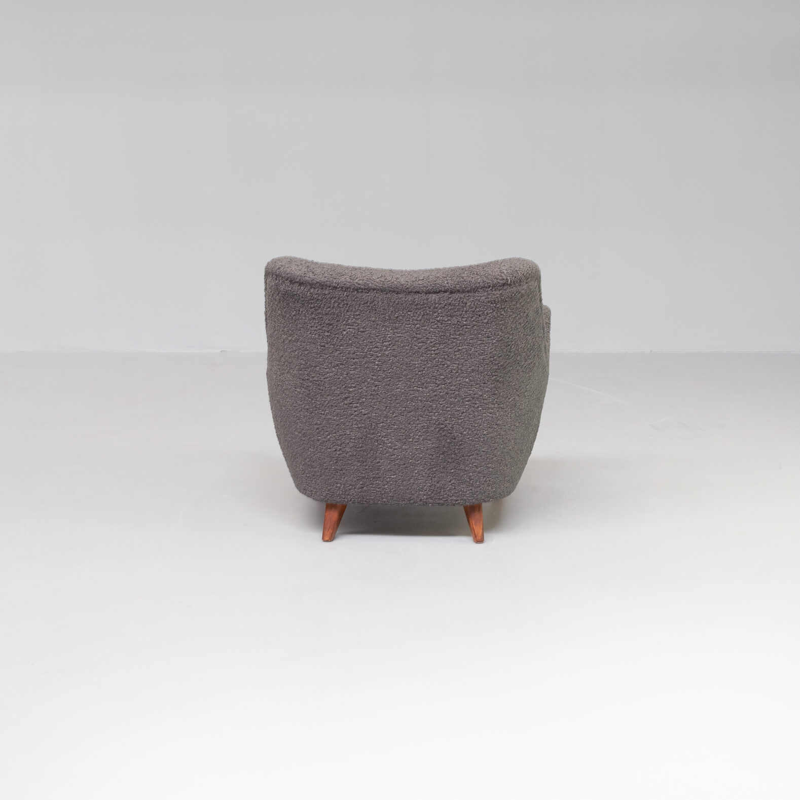 50s luxury sheepskin club fauteuil with new teddy fabric