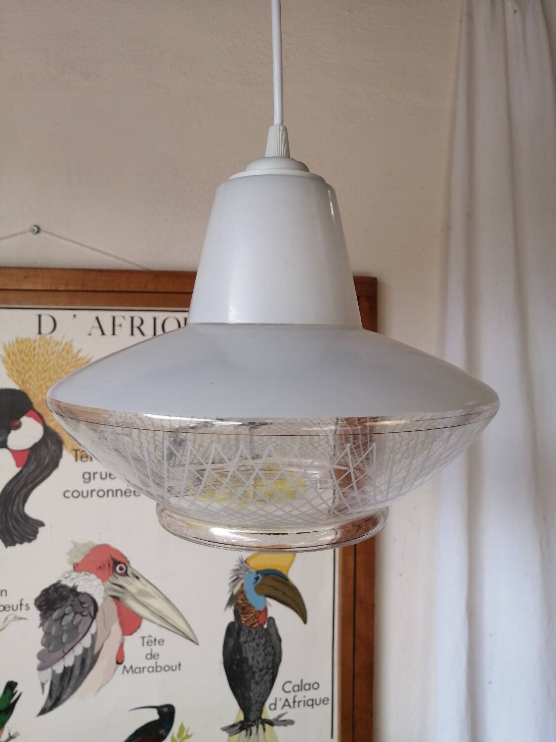Suspension vintage soucoupe UFO style space age