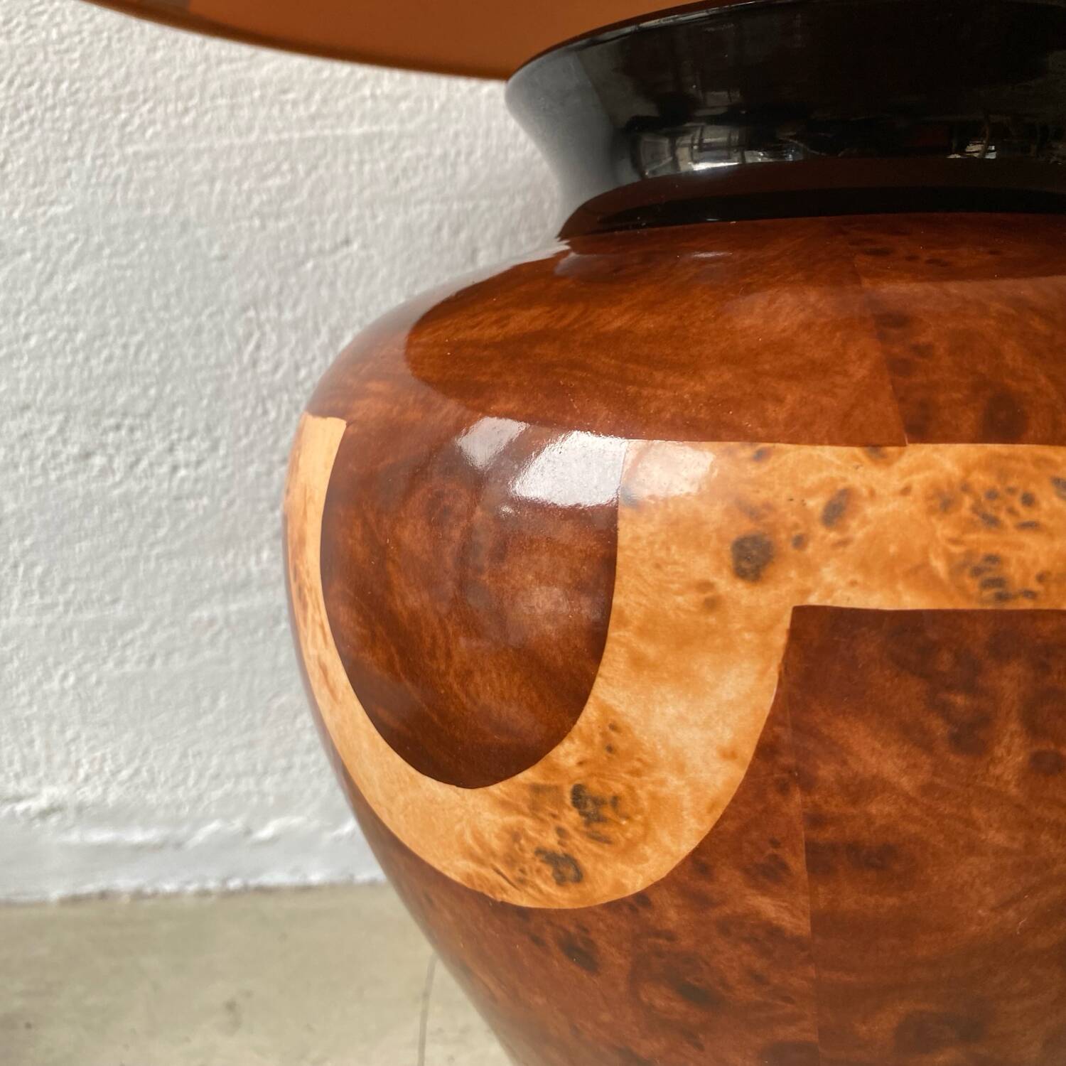 Lancel Paris ceramic living room lamp, 1980s / made in Italy