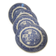 Hollow plate Creil and Montereau blue Japonese Pagoda model