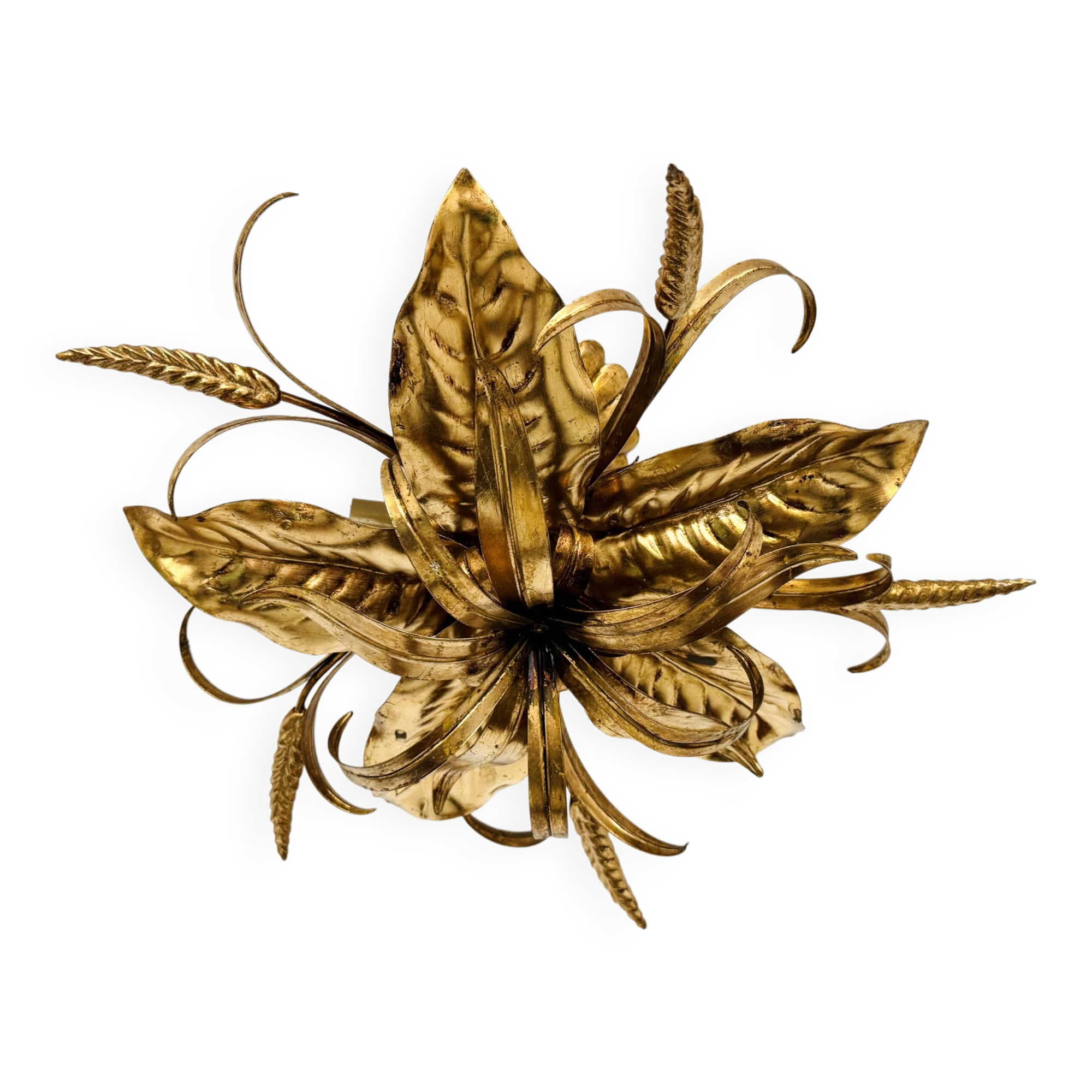 Golden Italian Hollywood Regency Chandelier by Hans Kögl