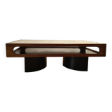 Danish coffee table from the 70s in teak and marble