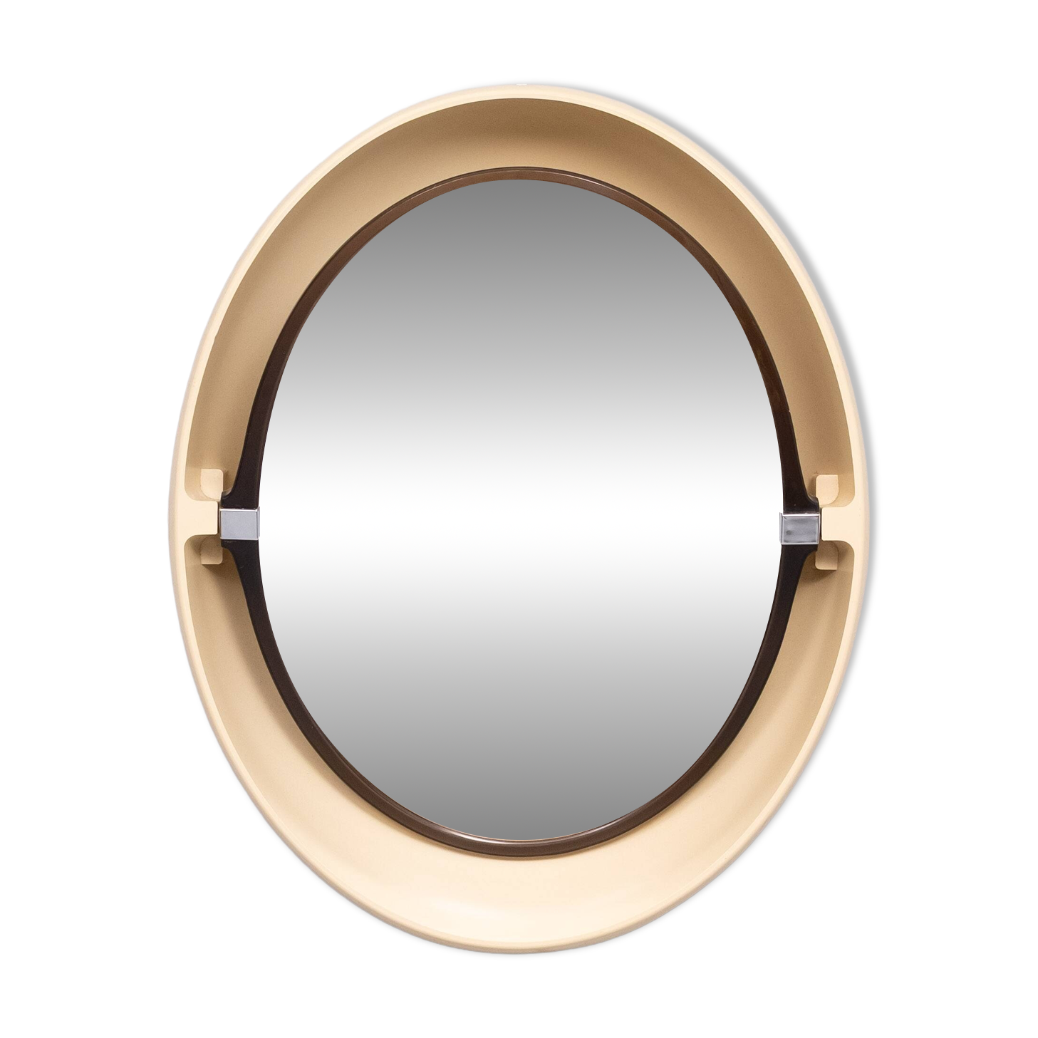 Miroir ovale pivotant Space Ace Allibert, années 1970