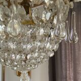 Bohemian crystal hot air balloon chandelier