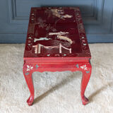 Lacquer coffee table 1960 China red background character decoration