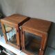Paire de vitrines en noyer art deco