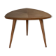 Table basse tripode forme feuille en chêne vintage