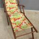 Chilean duo vintage wooden deckchairs with footrest