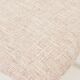 Set of 6 soft pink fabric dining chairs, Scandinavian design, natural wood.