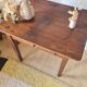 Small antique farmhouse table in wood – vintage rustic desk