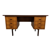 Scandinavian double-sided teak desk from the 50s/60s
