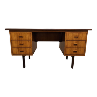 Scandinavian double-sided teak desk from the 50s/60s