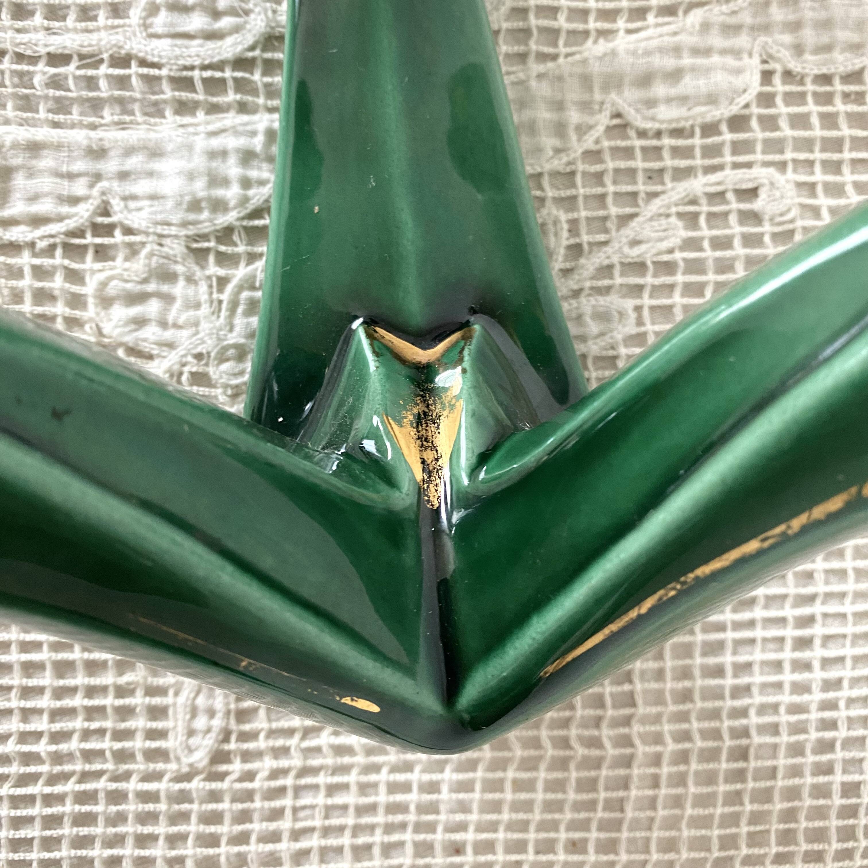 Pair of double art deco ceramic wall lights