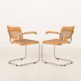 Pair of Italian vintage Ceska chairs by Gavina, 1960s