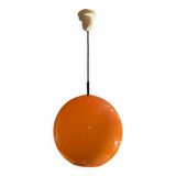 Orange ball chandelier, vintage pendant light, from the 70s