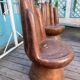 Ensemble de 6 chaises « mains » en bois