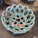 Pottery basket of braided earthenware for fruits dimension: H-9,5cm- D-25,5cm-