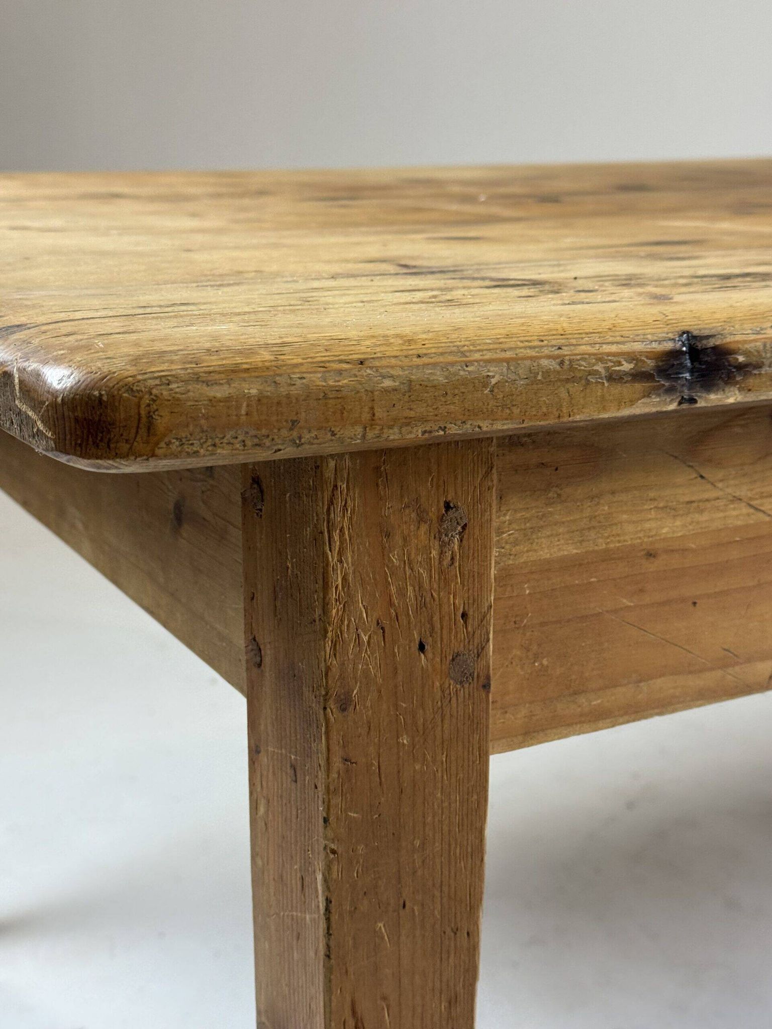 English antique pine dining table