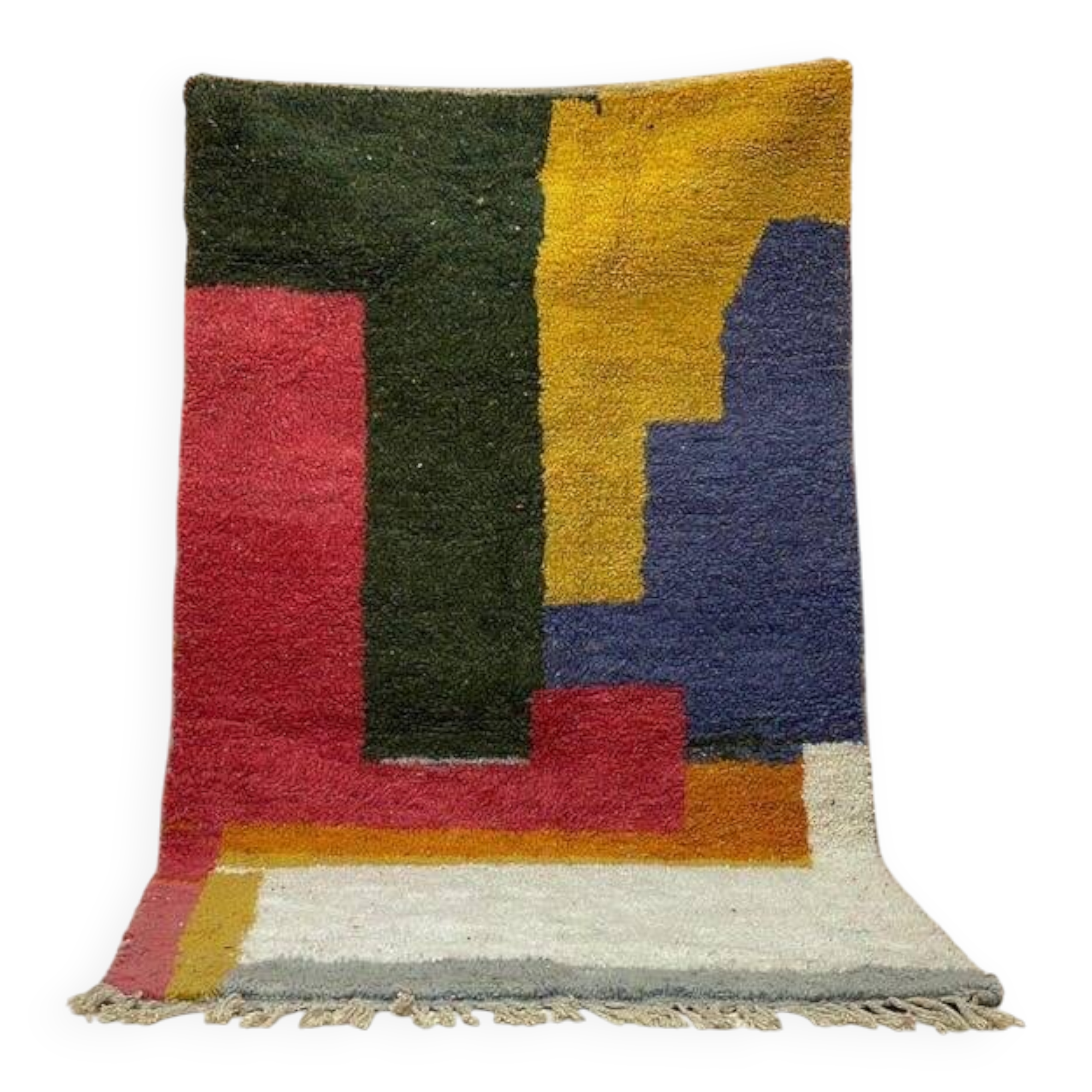 Handmade Beni Ouraine rug, traditional craftsmanship, size 100 x 200 cm