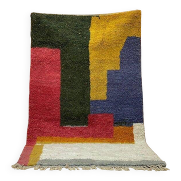Tapis beni ouraine fait main traditionnelle artisanale taille 100 x 200 cm