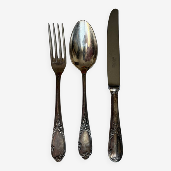 Silver metal cutlery (18 pieces)