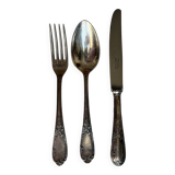 Silver metal cutlery (18 pieces)