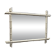 Large Vintage White Faux Bamboo Mirror, 1920/30s