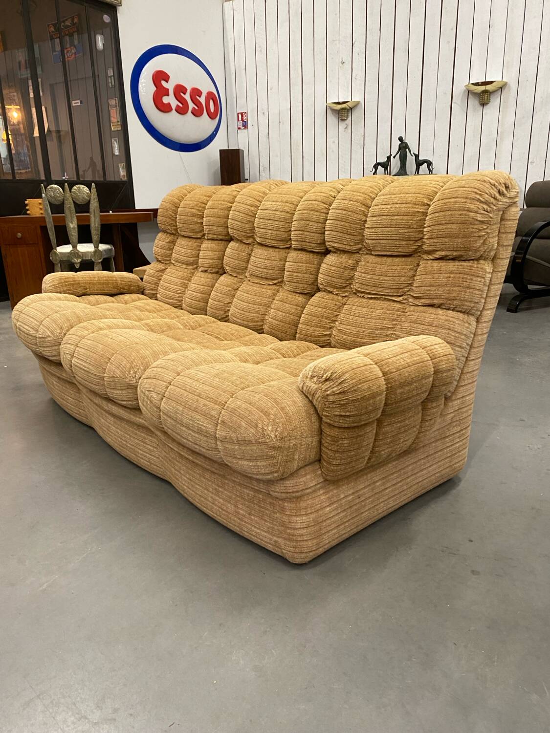 Salon modulable vintage en tissu