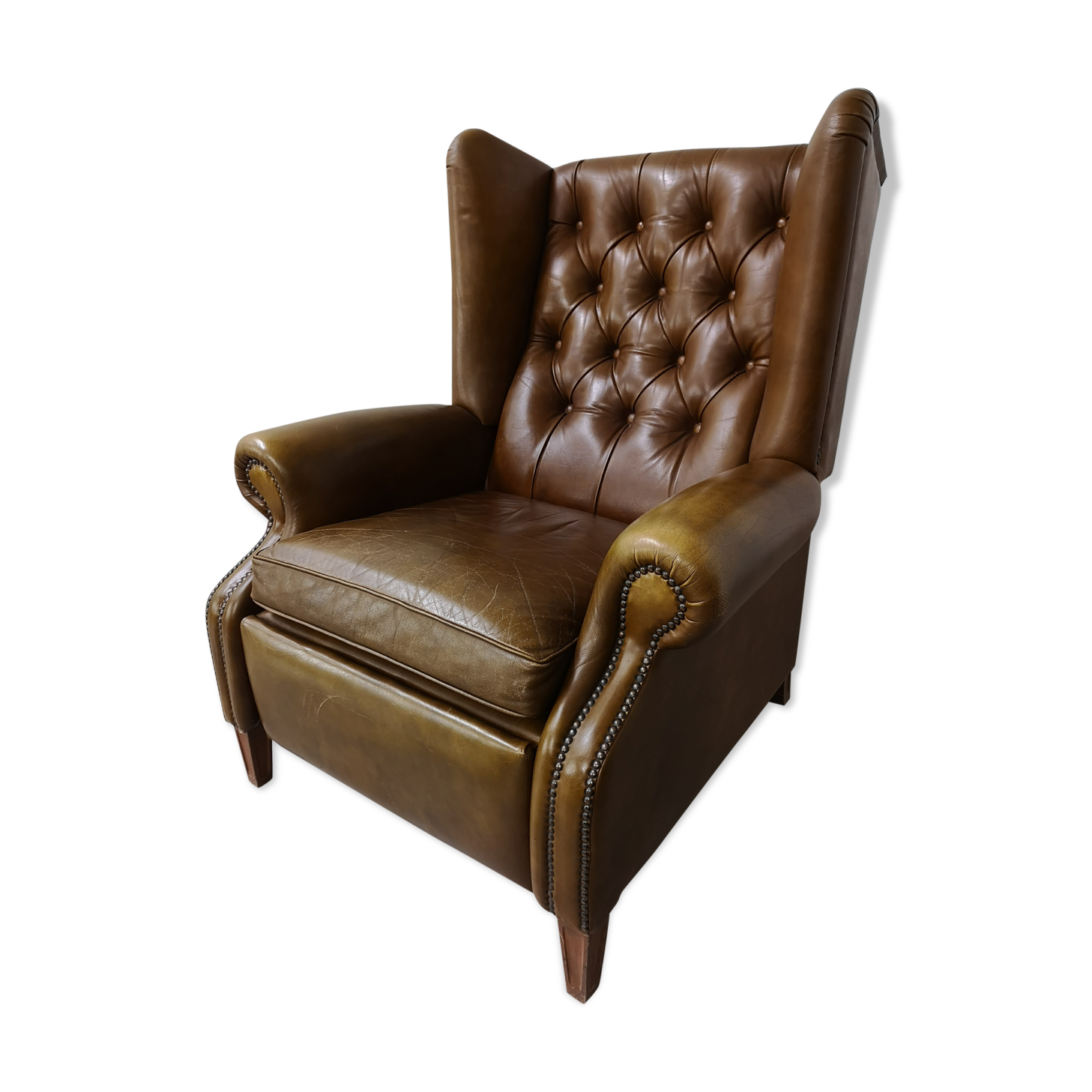 Leather reclining chair