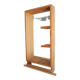 Ancien grand miroir de salle de bains en bois massif