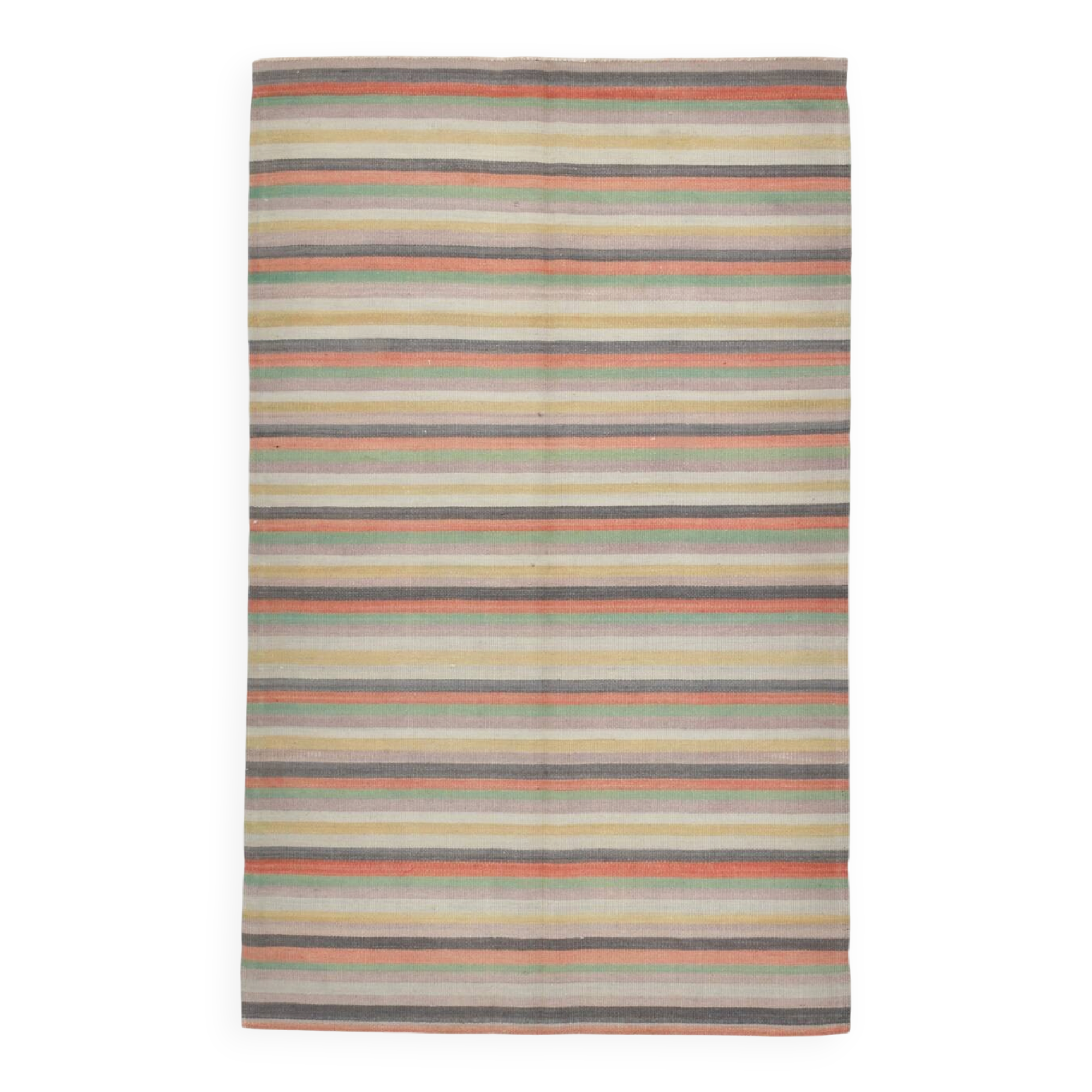 Turkish Soft Pastel Handmade Wool Kilim Rug, 167x298Cm