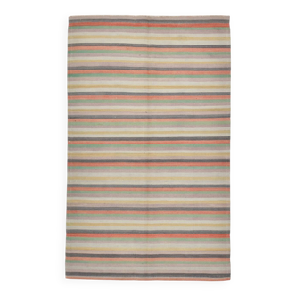 Turkish Soft Pastel Handmade Wool Kilim Rug, 167x298Cm