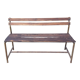 Banc des années 50 en fer et bois