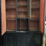 Vintage painted wooden bookcase