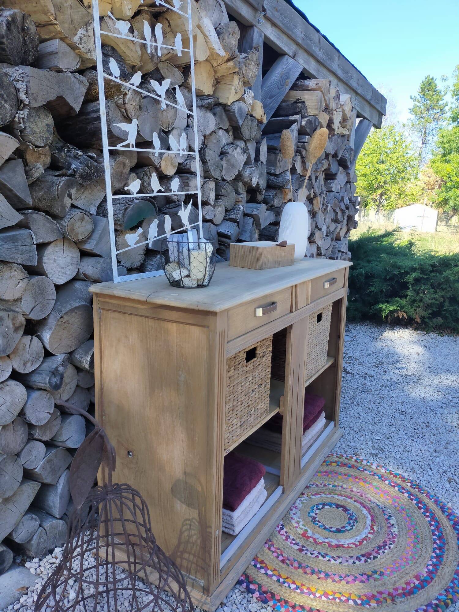Solid wood storage furniture
