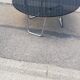 Table basse vintage chrome et verre fumé