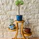 Vintage bamboo and rattan plant holder, circa 70's