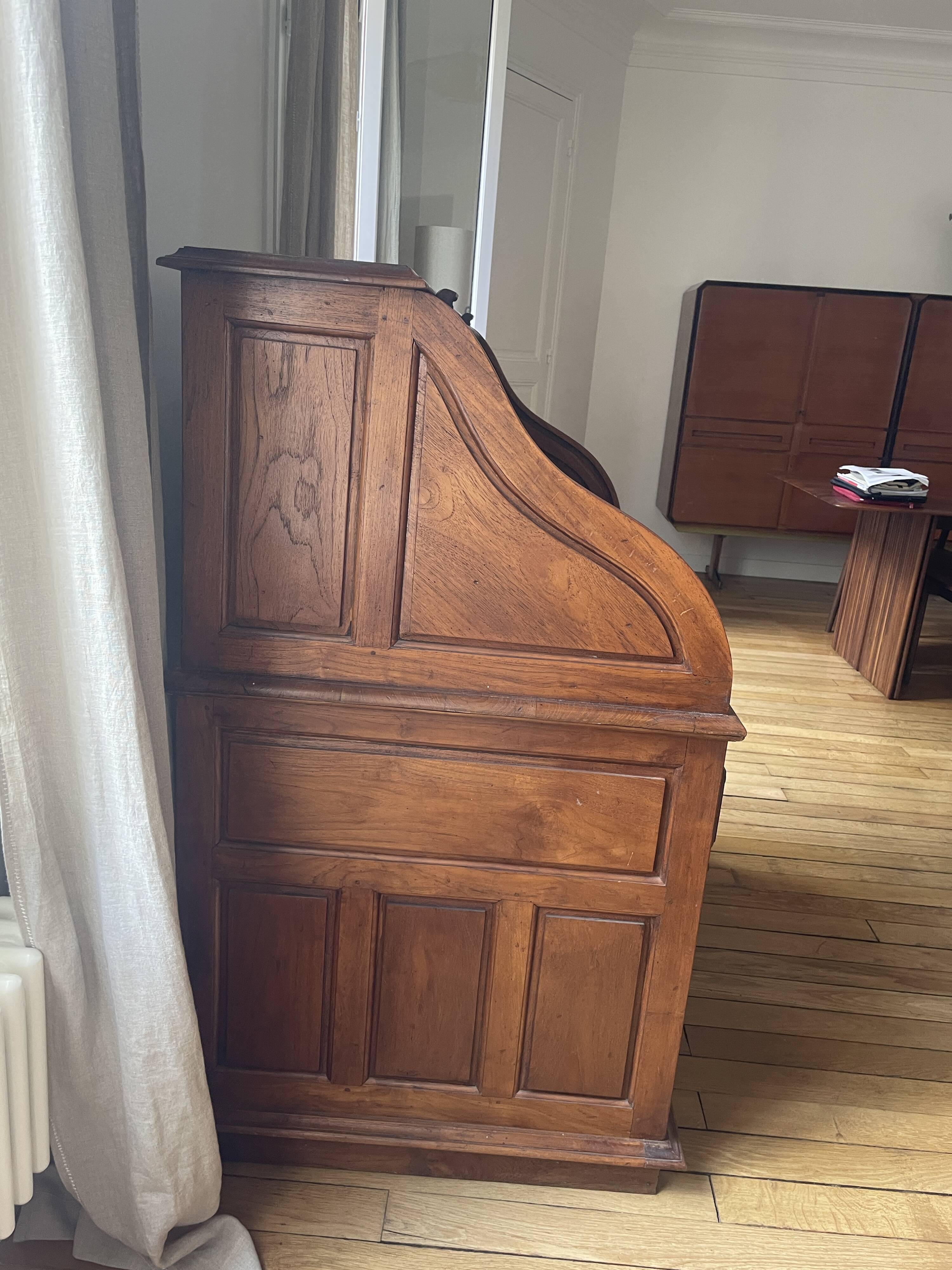 Antique American desk with curtain – original model from the 1920s/30s.