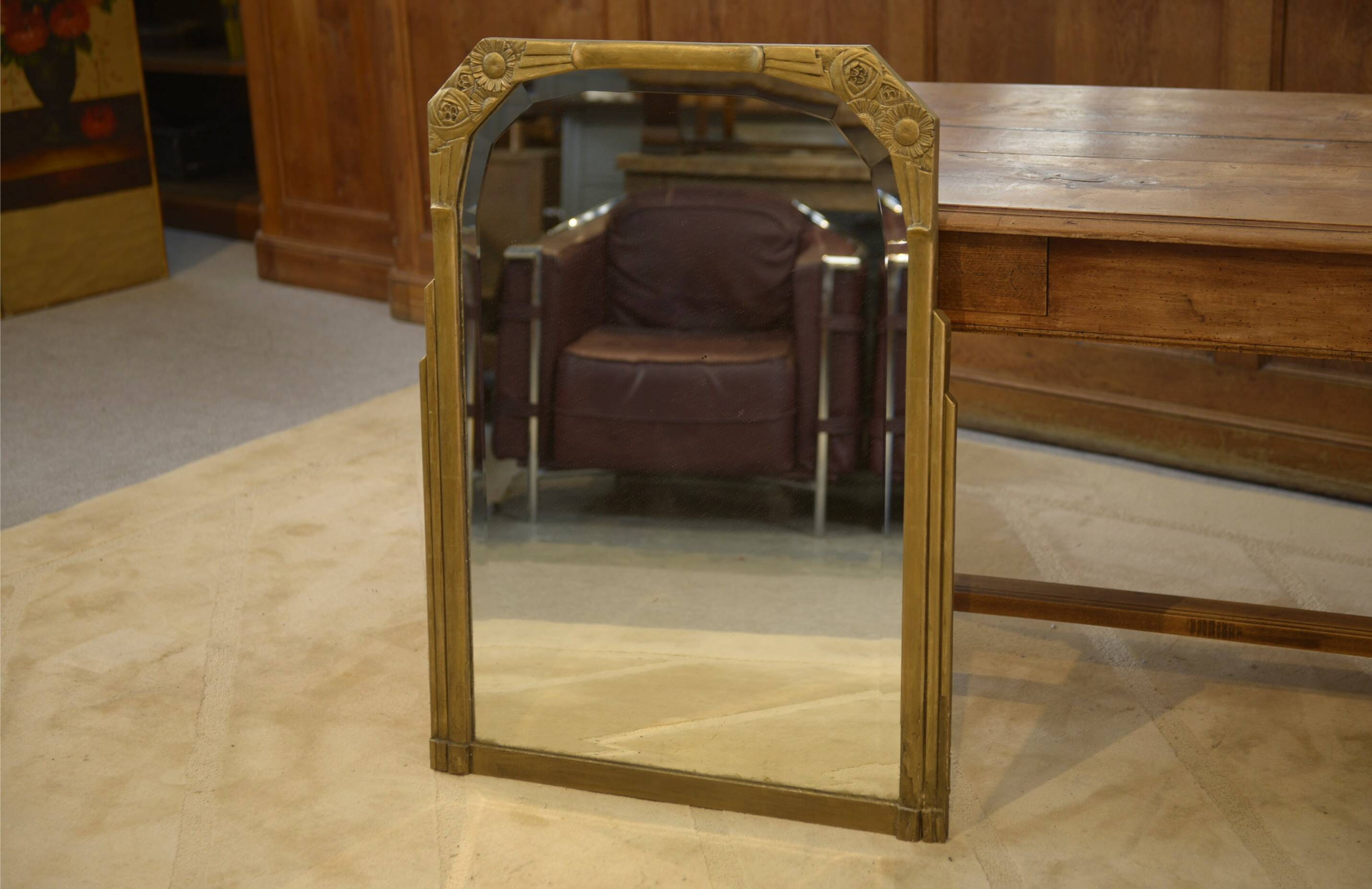 Miroir art déco verre biseauté 1930’s