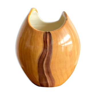 Vase Grandjean Jourdan imitation bois Vallauris