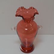 Art Czech glass vase, by Glasswork Novy Bor, 1950s