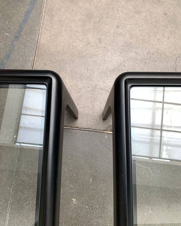 Tables basses d'époque espace mi-siècle en verre par Peter Ghyczy pour Horn Collection, années 1960, ensemble de 2