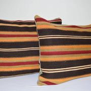 Set of 2 vintage kilim cushion covers 61x46 cm