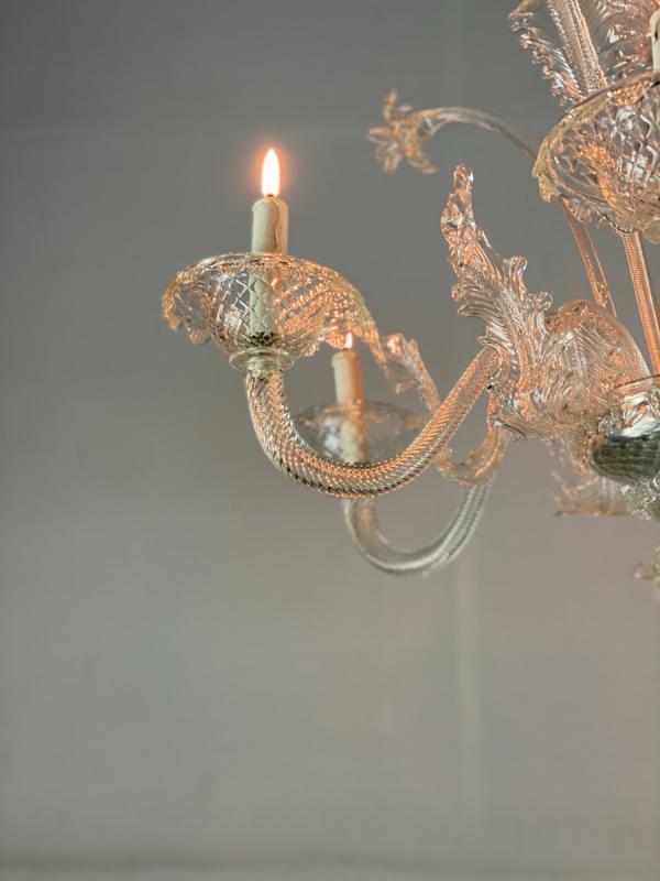 Venetian Lustre In Murano Glass 6 Arm Of Light
