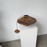 60s Ufo pendant light in Italian wicker
