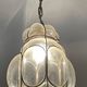 Old Venetian blown glass chandelier, Murano lighting fixture in wrought iron structure