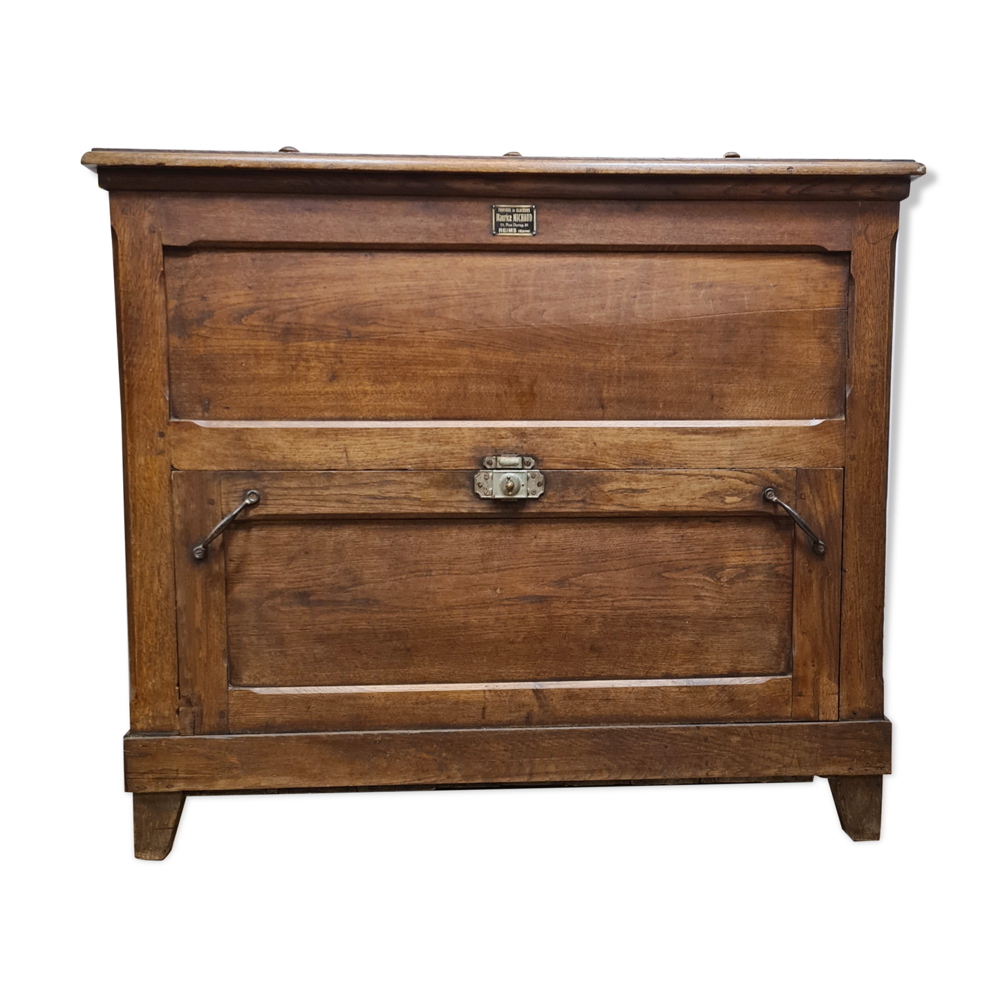 Old michaud brand cooler cabinet in solid oak
