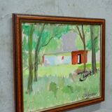 Swedish expressionist landscape, oil on canvas, 1970s, framed Inge Blomqvist (1923-2010)