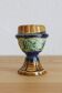 Late 19th-century earthenware egg cup in slipware